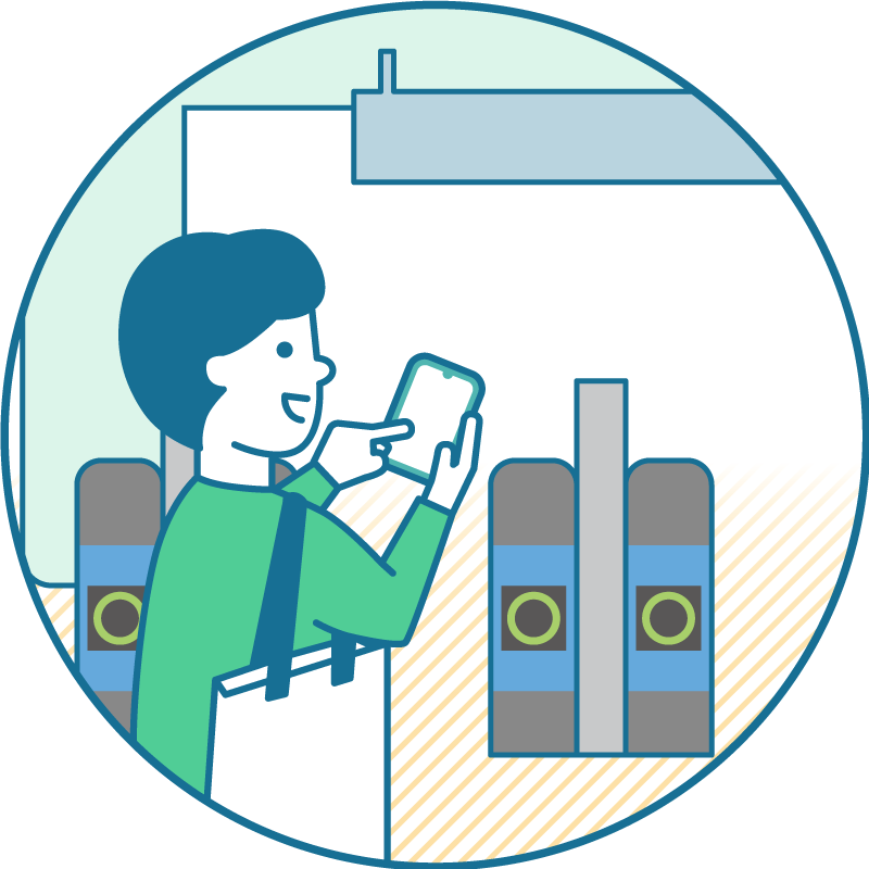 近鉄アプリで特急券やデジタルきっぷをスムーズに購入するイメージ