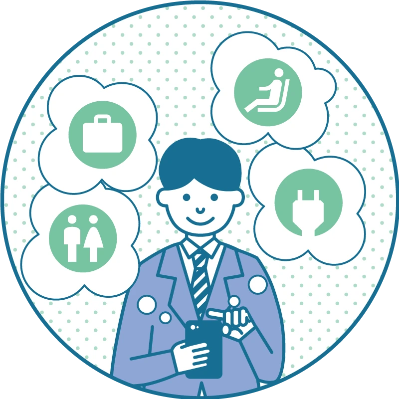 近鉄アプリで特急列車の情報を調べているイメージ