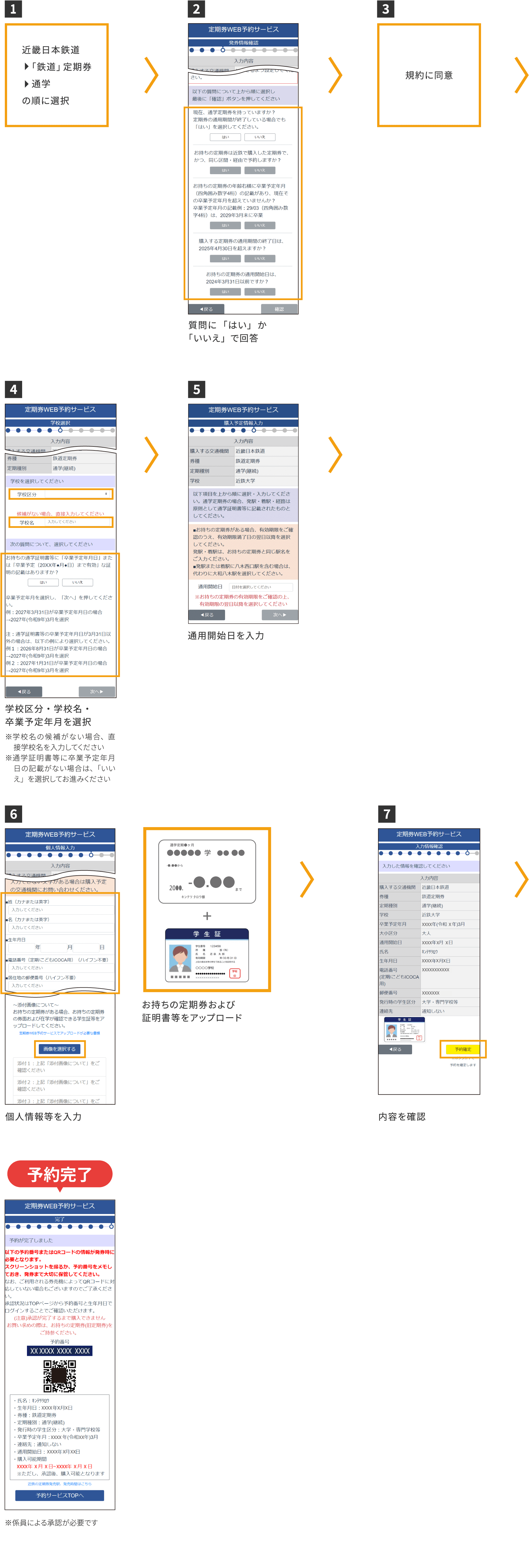 通学定期券（継続）のご利用手順[予約]