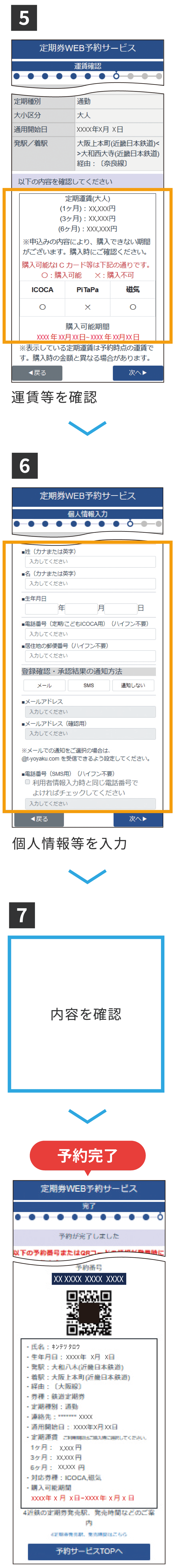通勤定期券（新規）のご利用手順[予約]