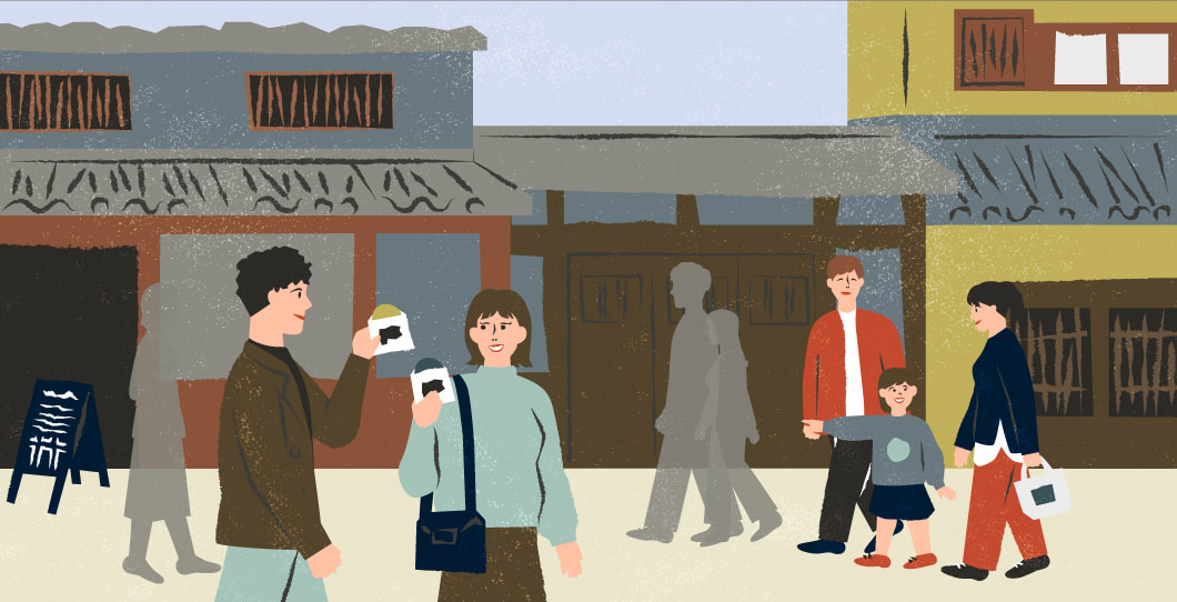 風情漂う城下町のイメージイラスト