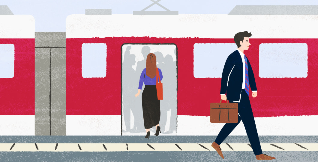 大阪都心部へ好アクセスのまちのイラスト