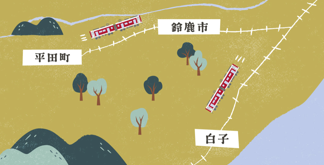 駅が多く移動がスムーズなイメージイラスト