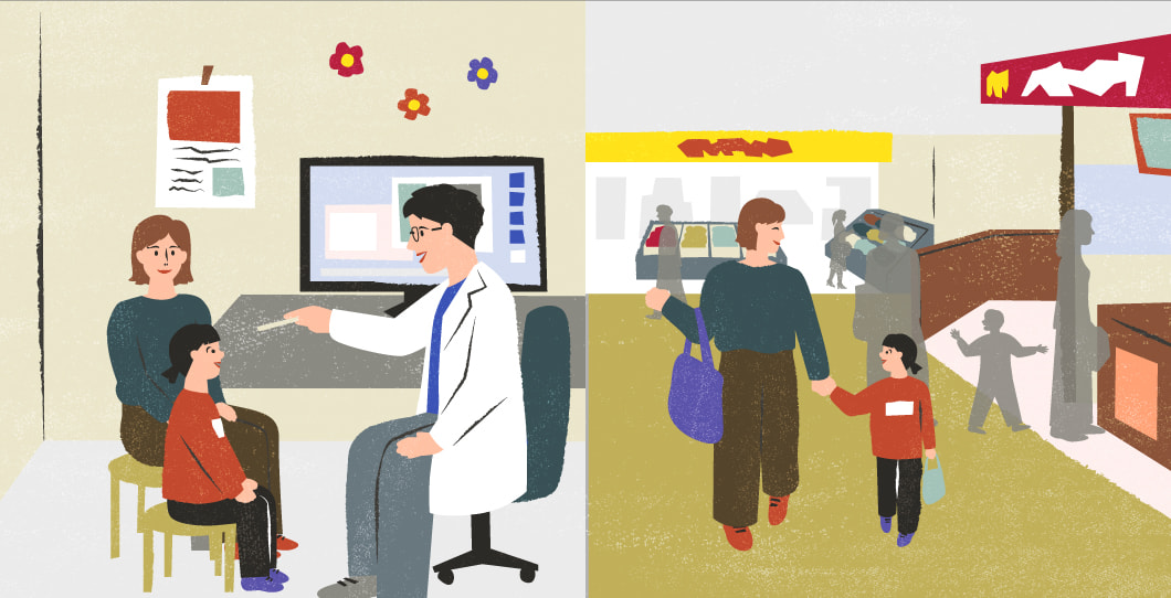 駅周辺のイメージイラスト