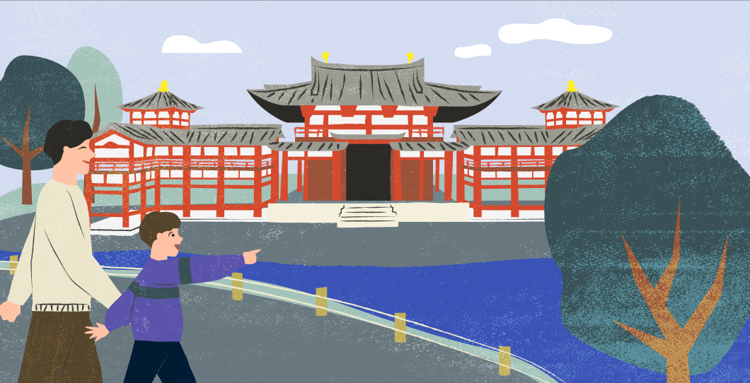 世界遺産から体験型ミュージアムまであるまちのイラスト