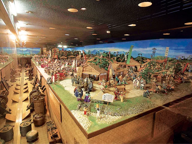 お伊勢まいり資料館の館内の展示物の写真