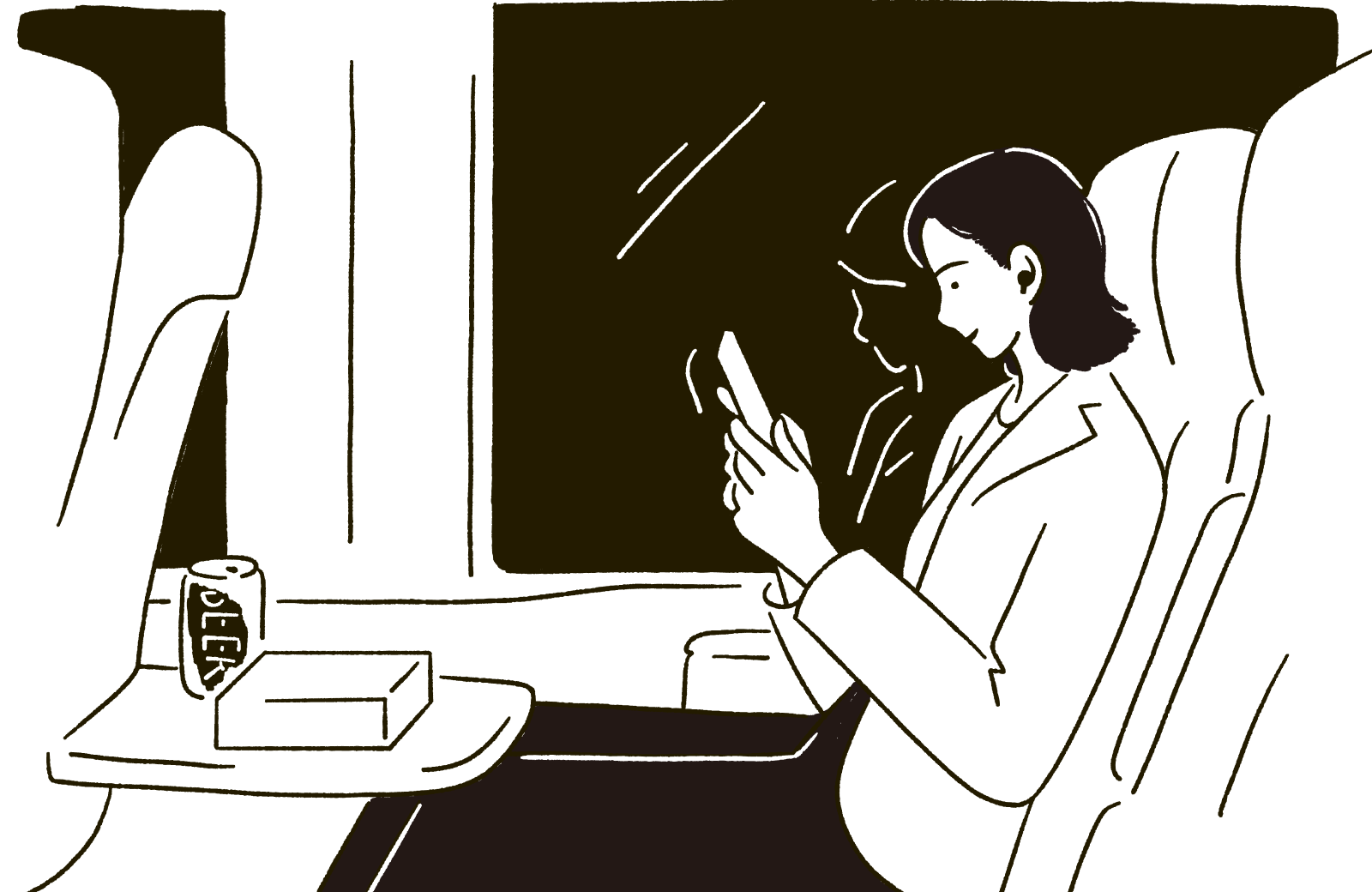 帰りはゆっくり。くつろぎタイム。