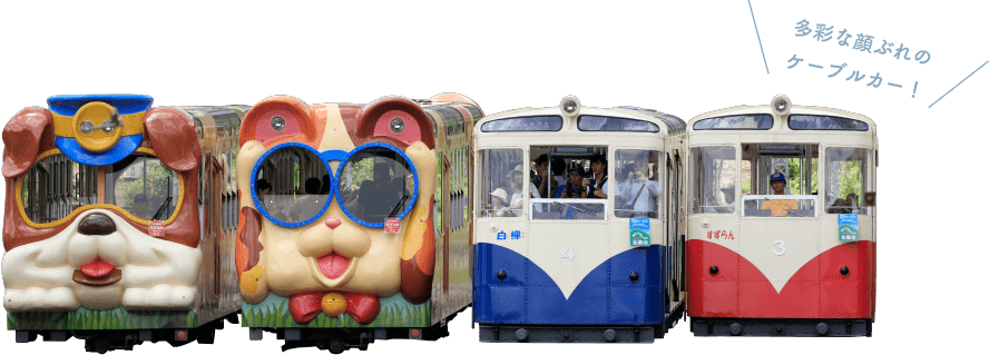 多彩な顔ぶれのケーブルカー！