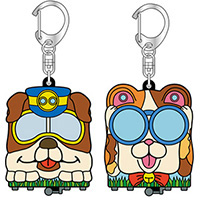 生駒ケーブル「ブル」・「ミケ」ラバーキーホルダー